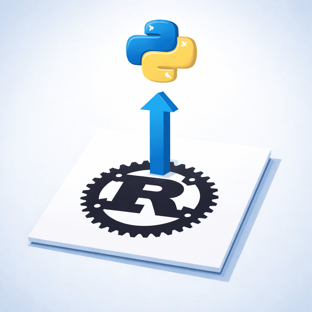 Image of rust feeding into python